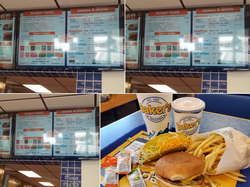 Baker's Drive-Thru Menu