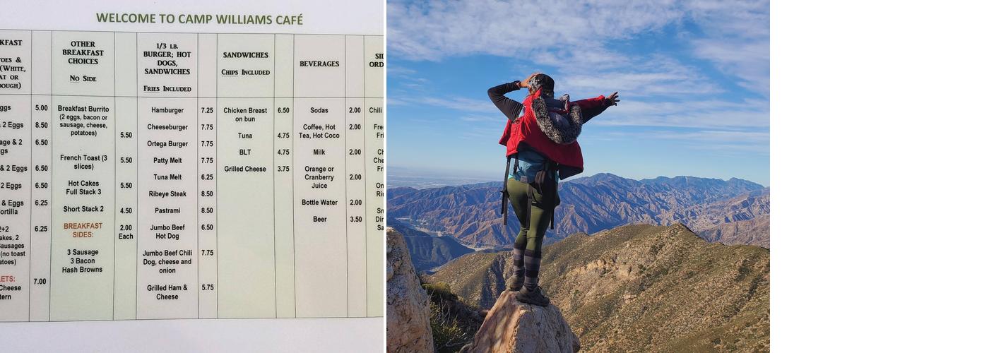 Camp Williams Cafe & General Store Menu