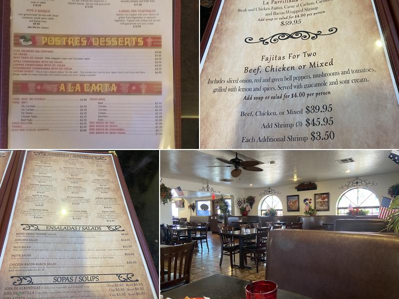 El Tio Pepe Mexican Restaurant Menu