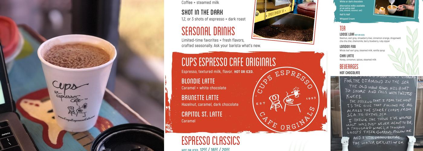 Cups | An Espresso Café Menu