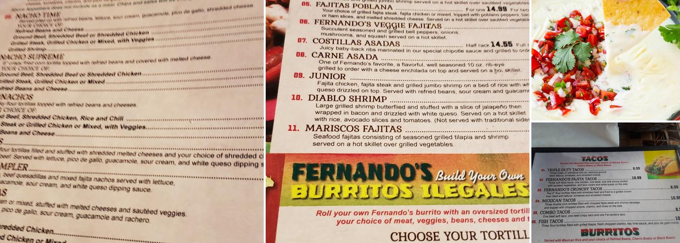 Fernando's Menu