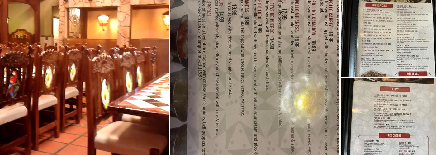 El Sombrero of Crossgates Menu