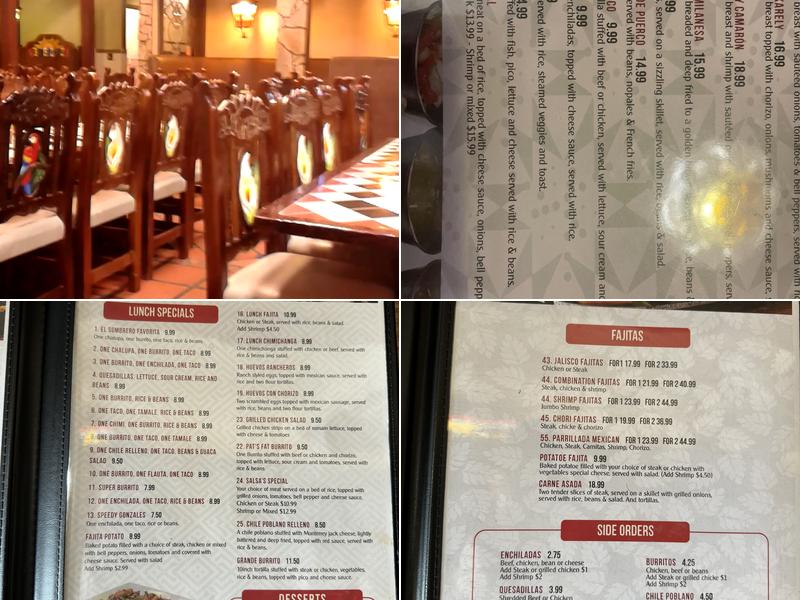 El Sombrero of Crossgates Menu