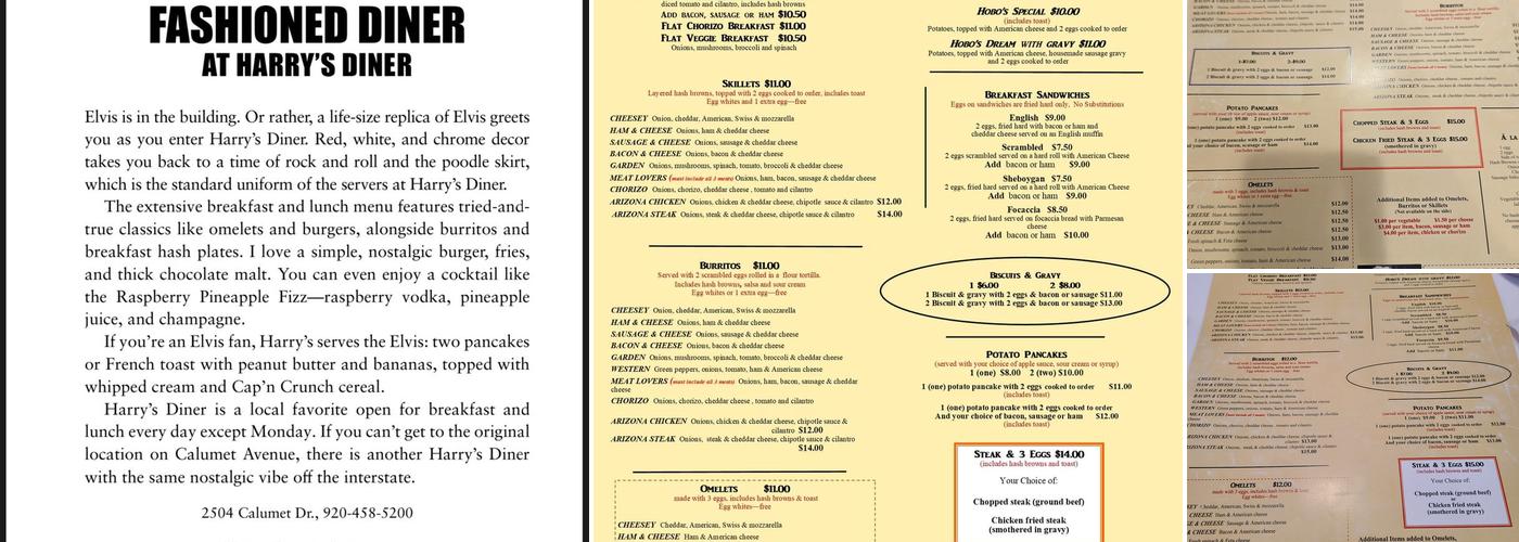 Harry's Diner at Interstate Menu