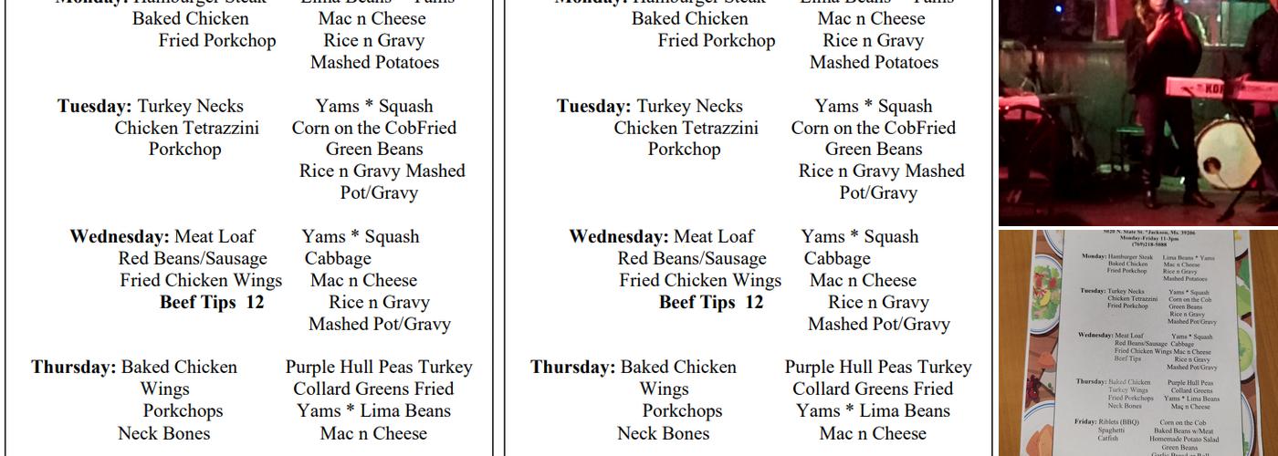 Sugar Hill Bar And Grill Menu