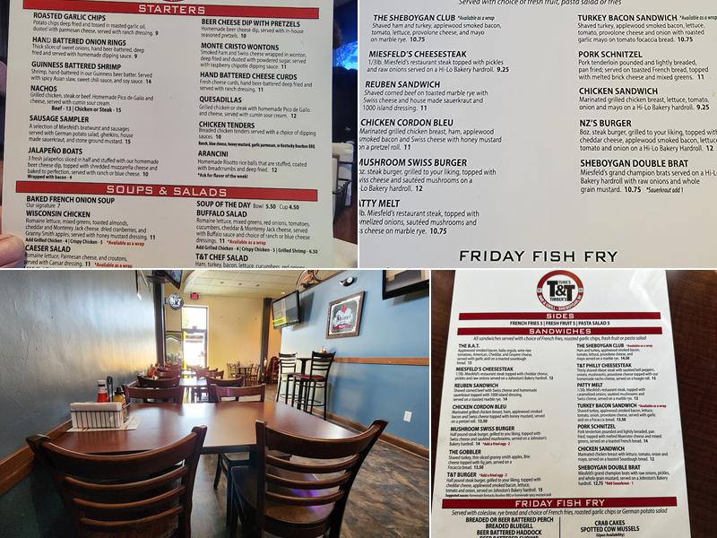 Turk's and Timber's Menu