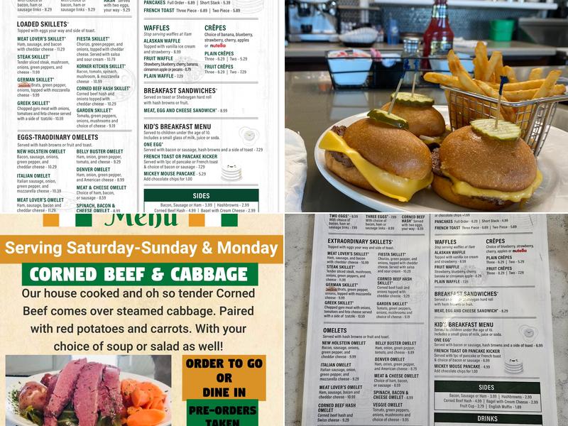 Korner Kitchen Menu