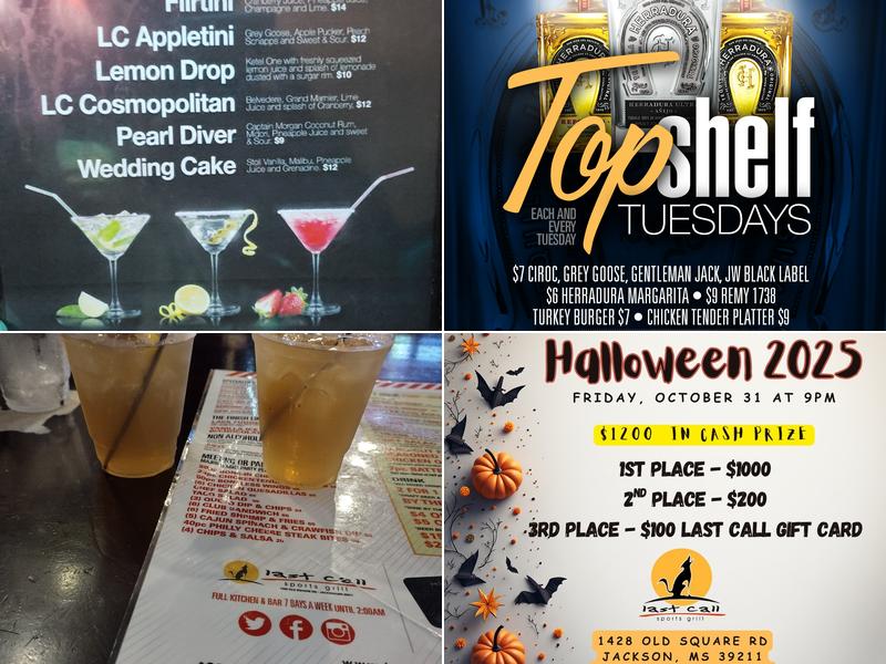 LAST CALL Sports Grill Menu