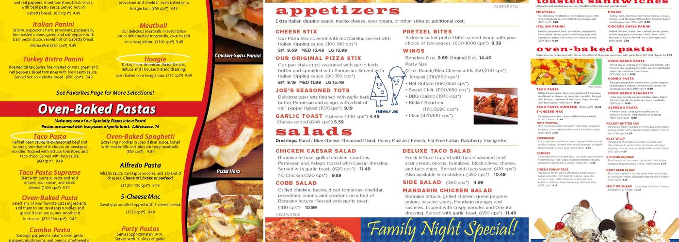 Happy Joe's Pizza & Ice Cream - Green Bay Menu
