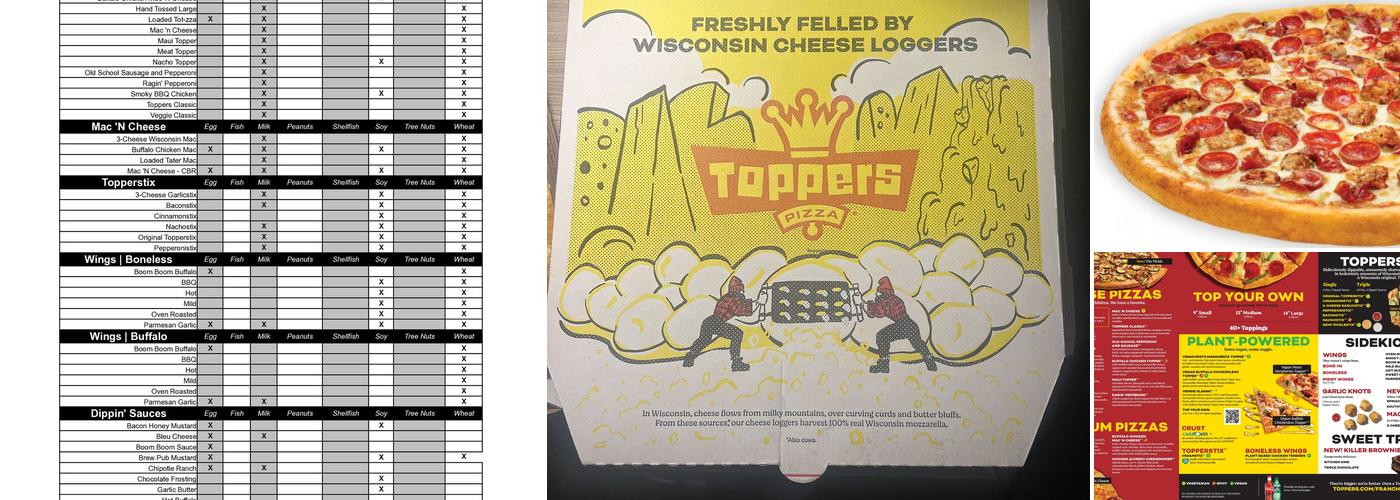 Toppers Pizza Menu