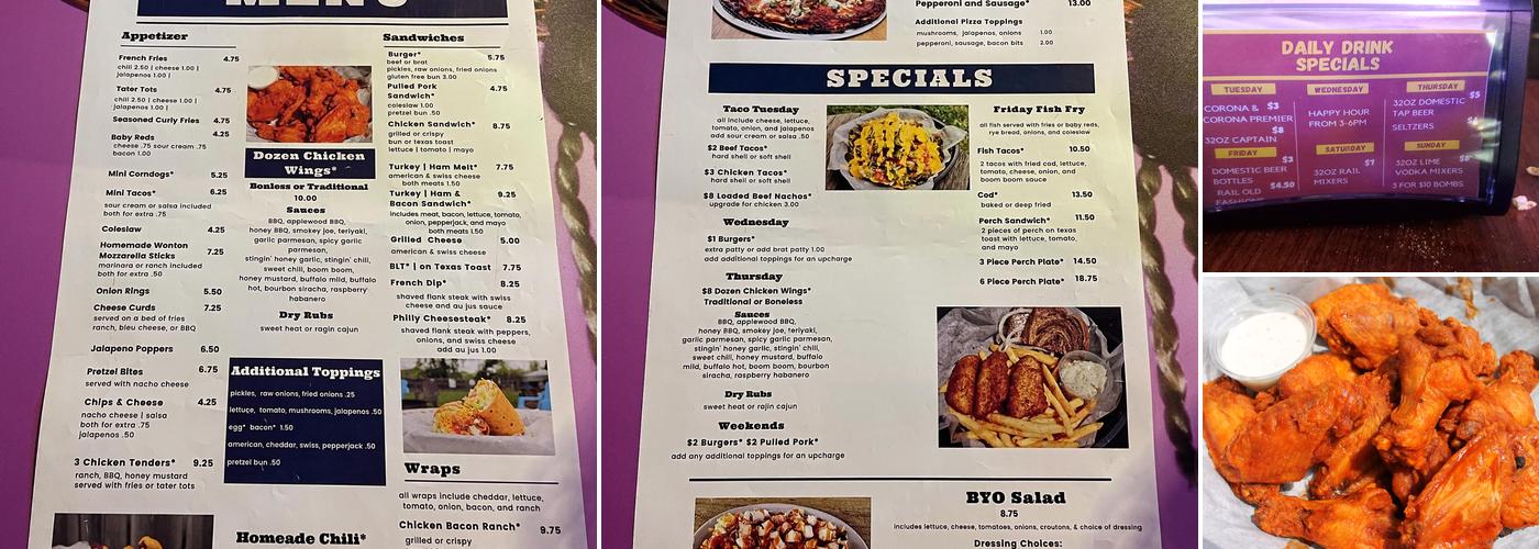 Replay Sports Bar & Grill Menu