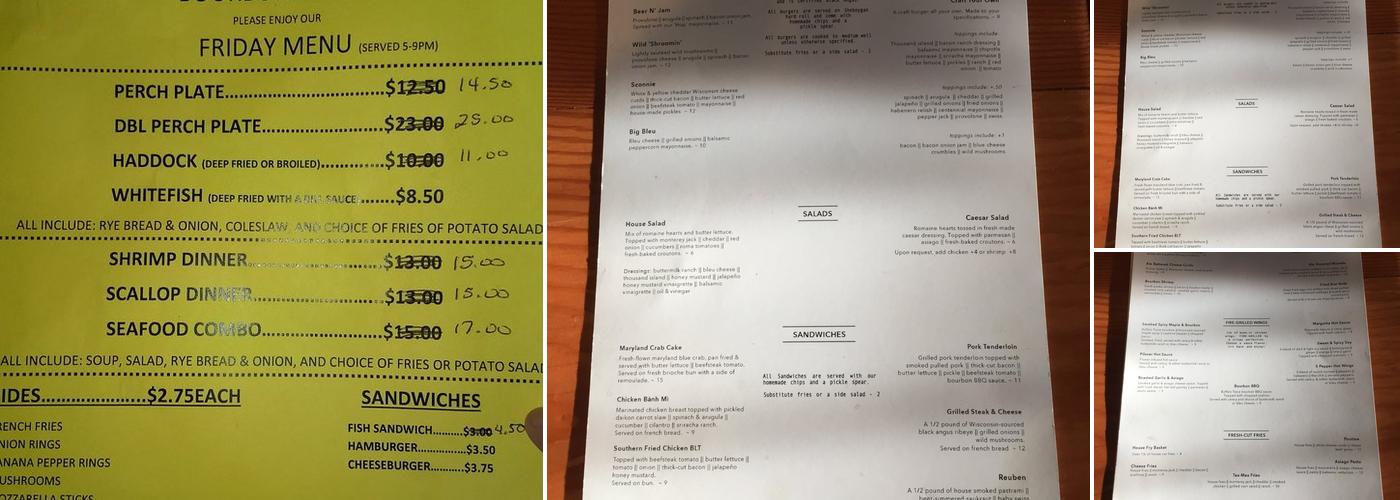 Bourbon Street Bar Menu