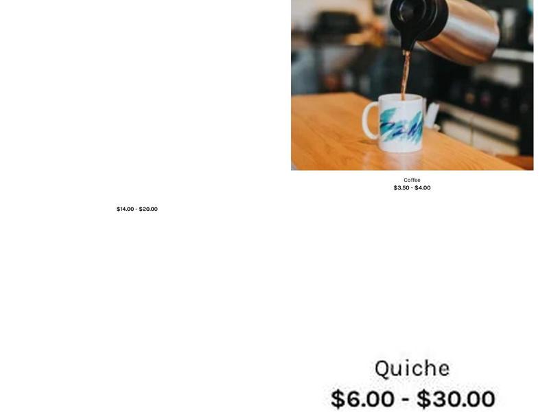 Margie's Java Joint Menu