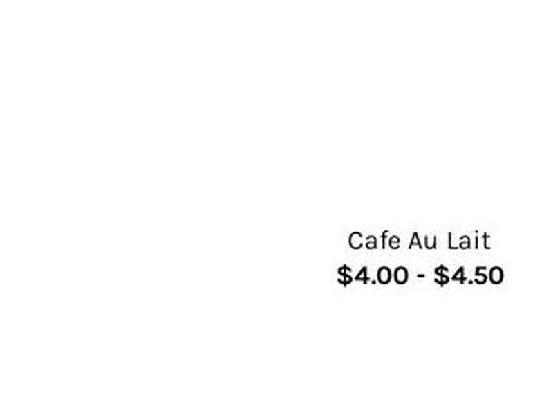 Margie's Java Joint Menu