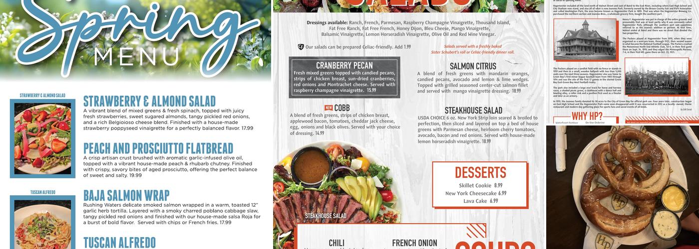 Hagemeister Park Menu
