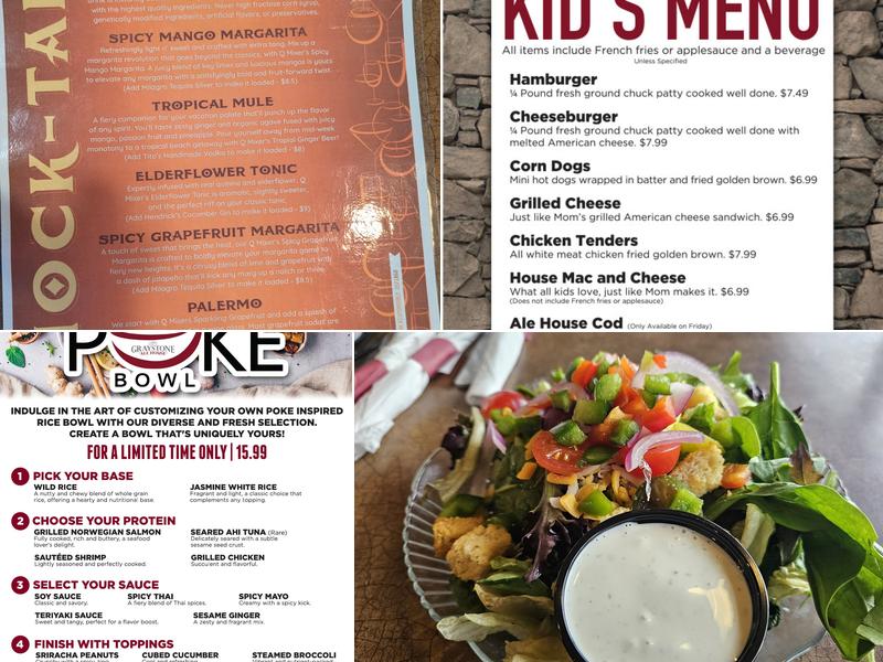 Graystone Ale House Menu