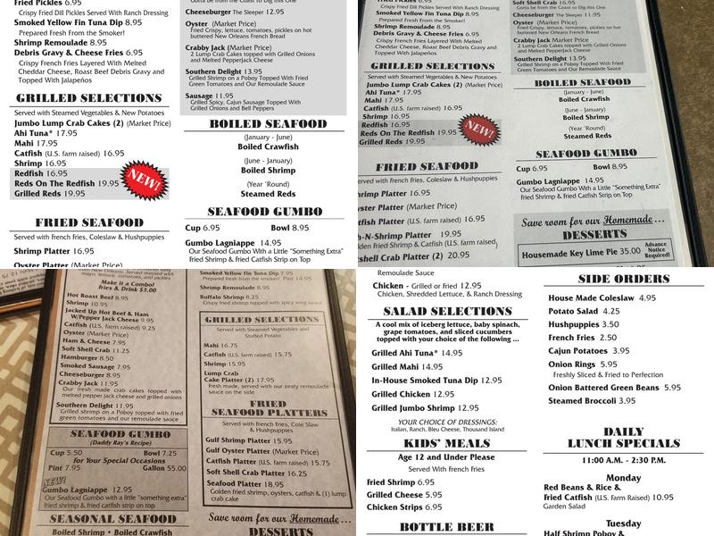Lil Rays Menu