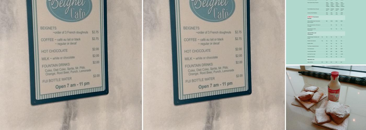 Beignet Cafe Menu