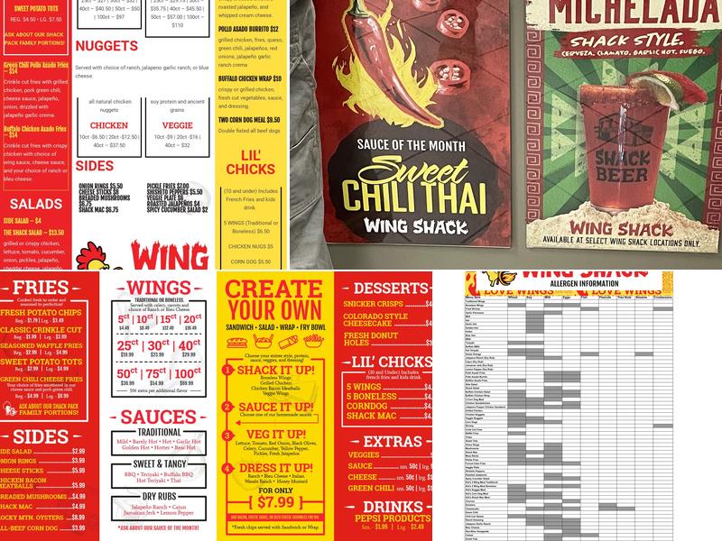 Wing Shack Windsor Menu