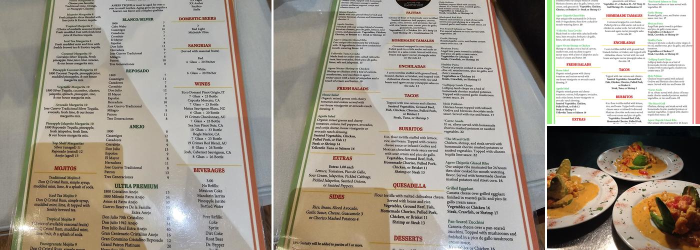 El Aguila Menu