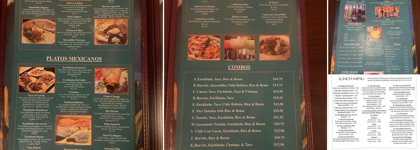El Maguey Menu