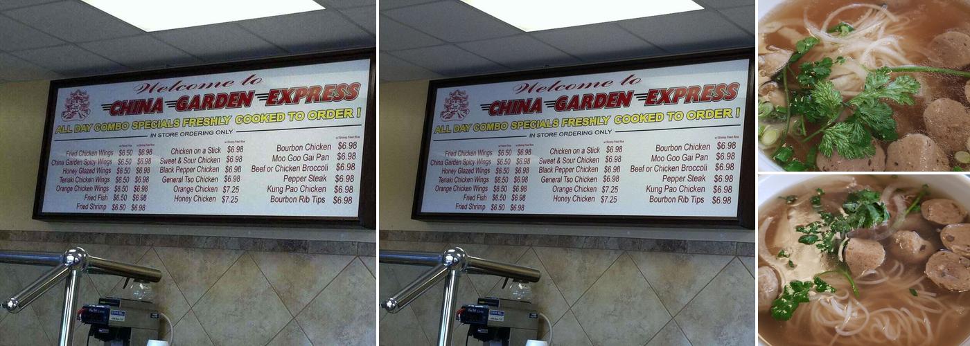 China Garden Express Menu