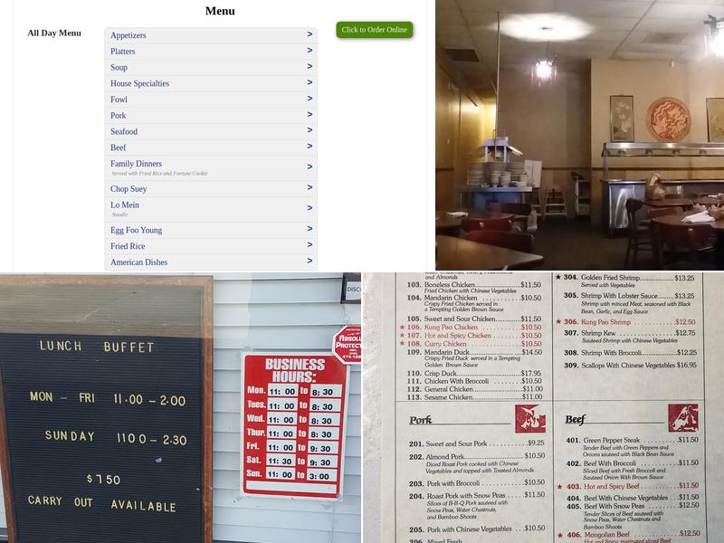 Shanghai Restaurant Menu