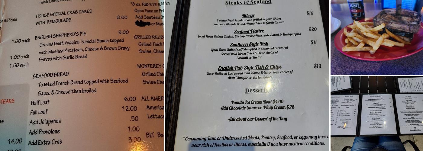 Castaways Menu