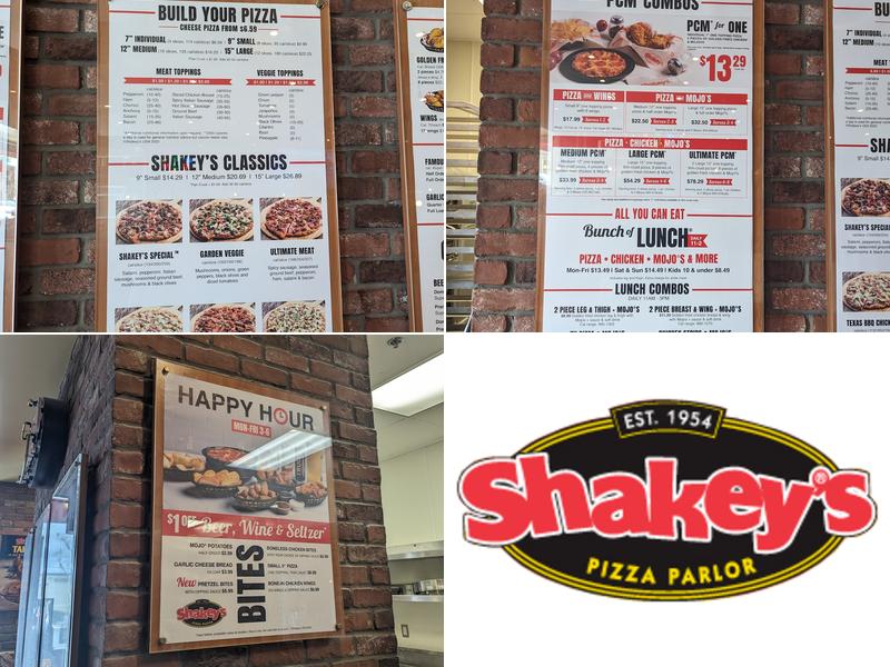 Shakey's Pizza Parlor Menu