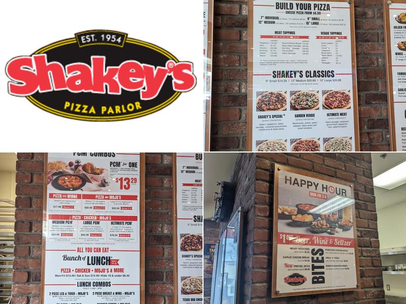 Shakey's Pizza Parlor Menu