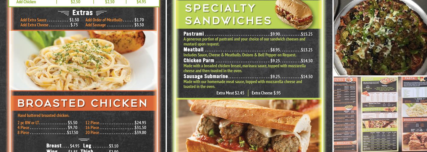 The Pizza Place Menu