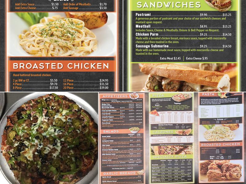 The Pizza Place Menu