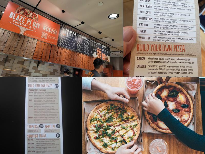 Blaze Pizza Menu