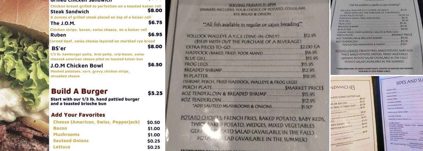 Just One More Bar & Grill Menu