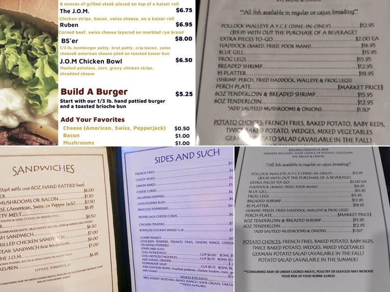 Just One More Bar & Grill Menu