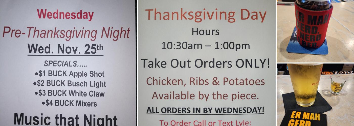 Davister's Bar and Restaurant Menu