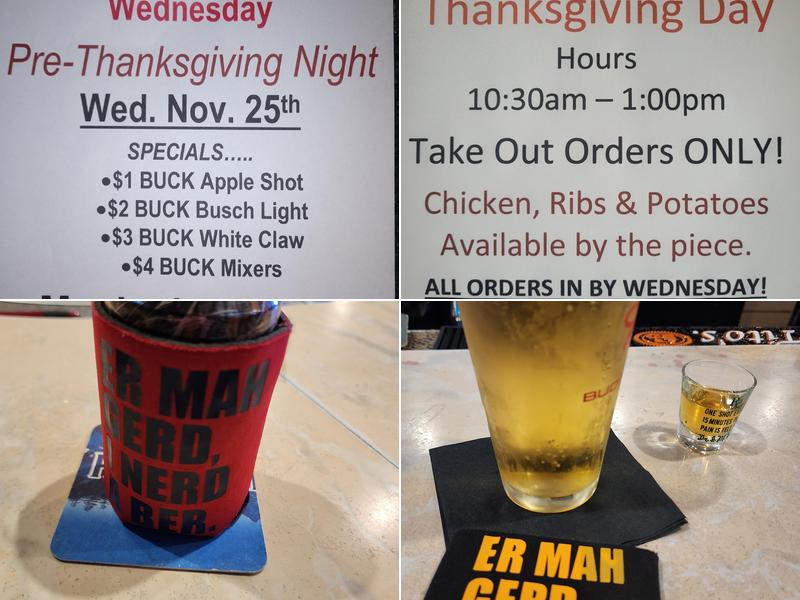 Davister's Bar and Restaurant Menu