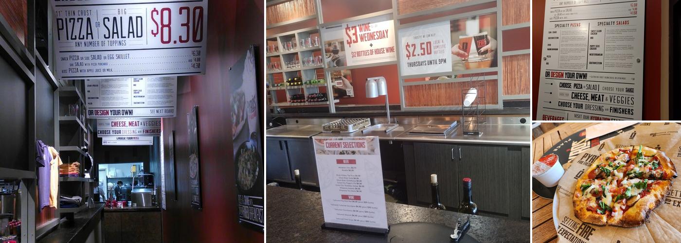 Pyro's Fire Fresh Pizza Menu