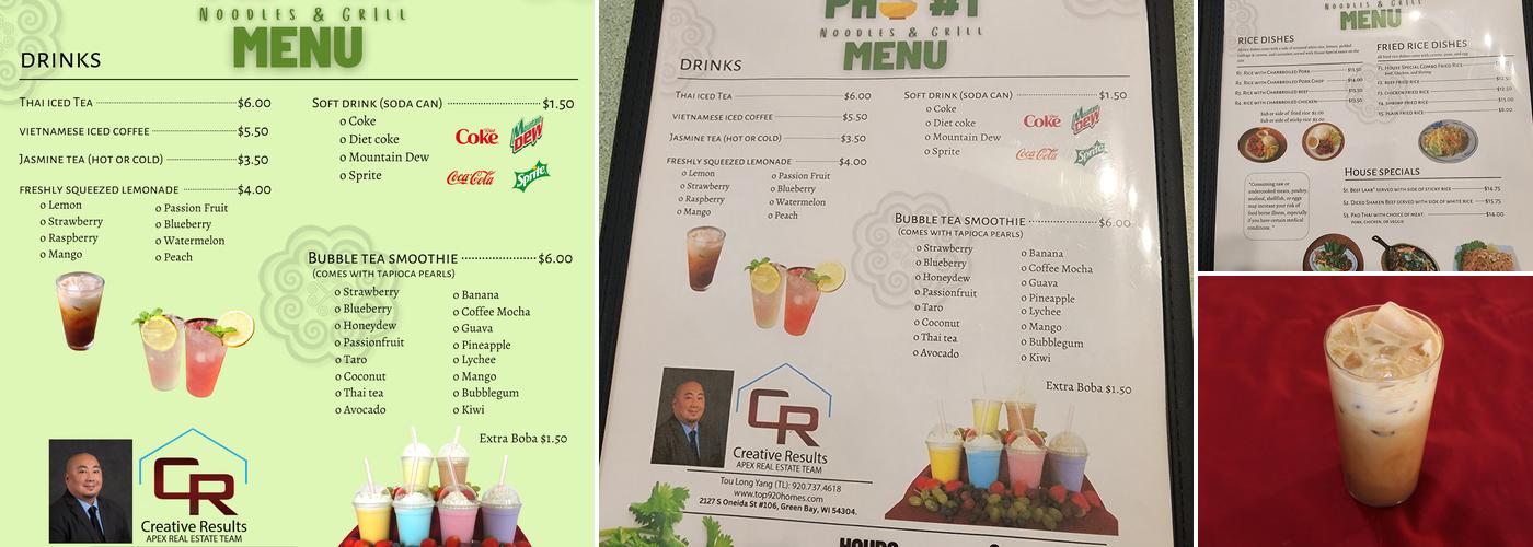 Pho#1 Noodles & Grill Menu