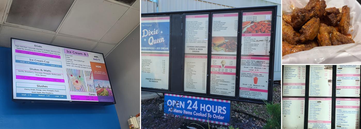 Dixie Queen Menu