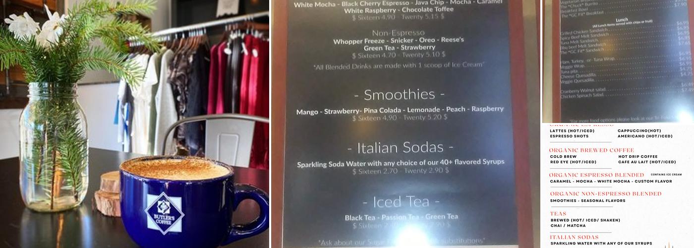 Generations Coffee (formerly Butler's Coffee) Menu