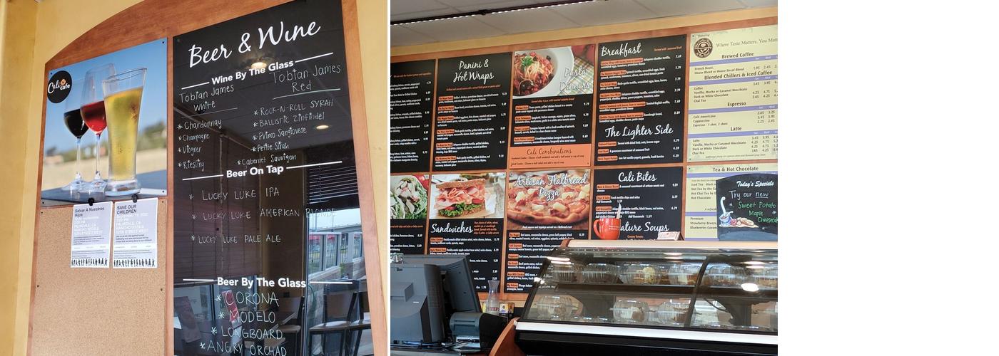 Cali Cafe Menu