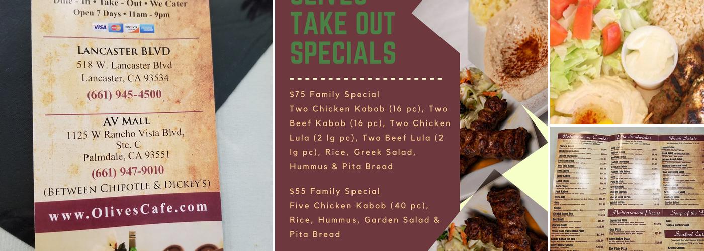 Olive's Mediterranean Cafe Menu