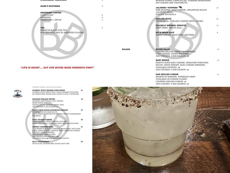 Broken Bit Steakhouse Menu