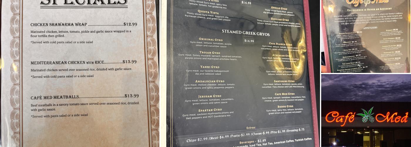 Cafe Med Menu