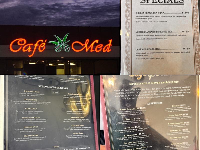 Cafe Med Menu