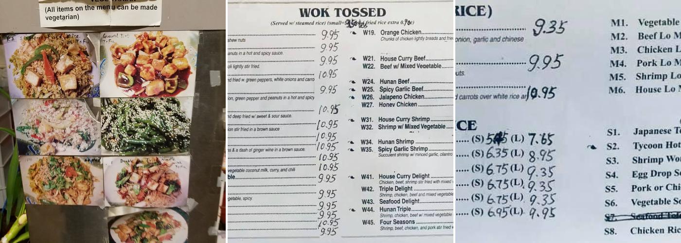 Tycoon Asian Noodle Shop Menu