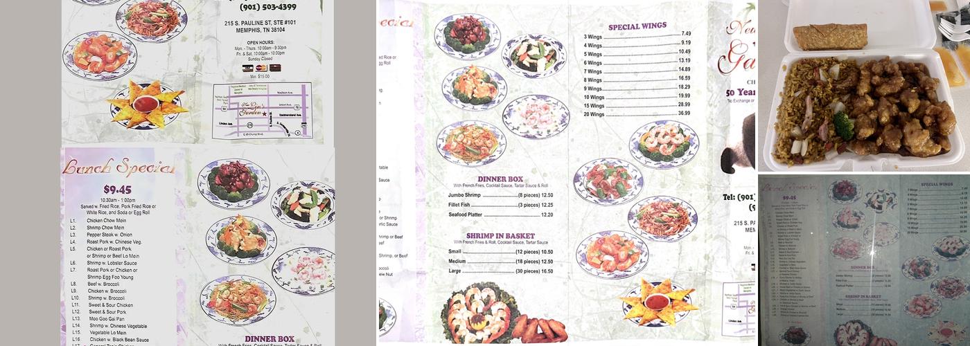 New Lin's Garden Menu