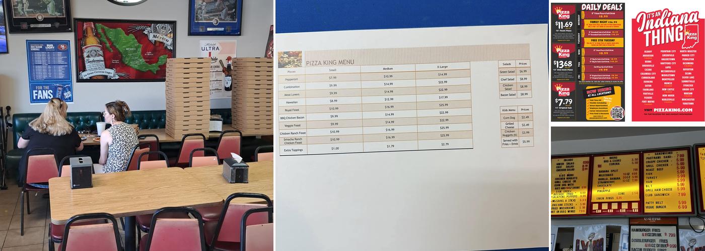 Pizza King Menu