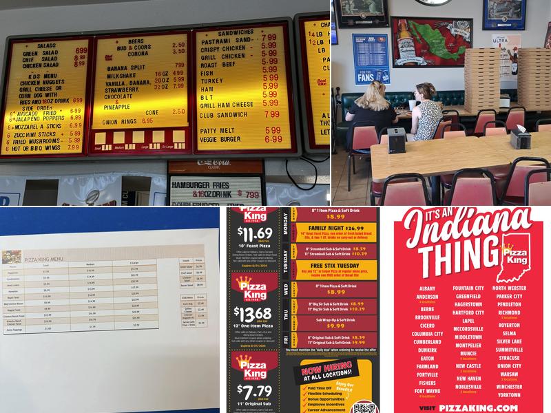 Pizza King Menu